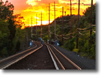 LIRR Tracks in Wantagh at Sunset - Photo by Sean Fitzthum