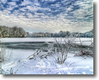 Mill Pond in Winter, Wantagh, Long Island - Photo by David Lepelstat