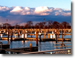 Sunset Over an Empty Wantagh Park Marina, Photo by Erica Glatt