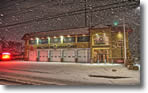 Wantagh Fire Headquarters in a Snowfall - Photo by William McCabe