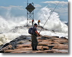 West End Jetty during Hurricane Dorian - Photo by Stephen Faulkner