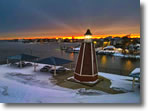 Wantagh Park Sunset after Blizzard of 2022 - Photo by William McCabe