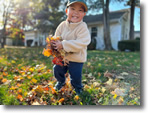 Fun with the Leaves - Photo by Margaret Ziminski